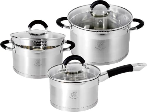 Royal Swiss® - Juego de 6 piezas (acero inoxidable, 5 capas, 6)