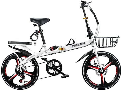 LYDBMYT Faltrad, Erwachsenenfahrrad, 6-Gang-Faltrad, leicht zusammenklappbares Stadtfahrrad mit Scheibenbremse, für Männer und Frauen