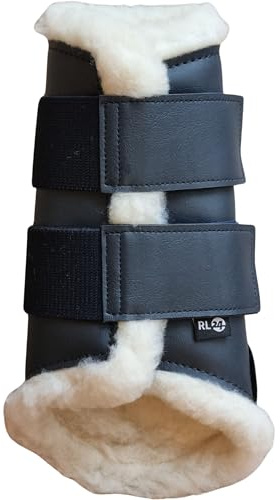 RL24 - Gamaschen Comfort – Dunkelblau – XL | Pferdegamaschen mit weichem Teddyfutter & Klettverschlüssen – anatomisch geformt & stoßabsorbierend