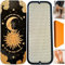 Tengry Sadhu Board, Beginners, Light Nail Board, 0.31 IN (8 mm), Hexagon, Premium Nails, Slim Sadhu Wood Board for Yoga, Acupuncture Foot Massage, Yoga Gift (Aluminum Nails Moon and Sun Black)