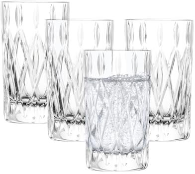 Schott Zwiesel Allround Age Becher (4er Set), modernes Trinkglas mit Relief, Kristallgläser spülmaschinengeeignet (Art. Nr. 124300)
