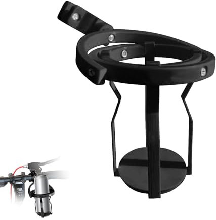 Gyroscopic Cup Holder Motorcycle Drink Holder 3D Printed Gyroscopic Anti-Spill Cup Holder Self Leveling Rack 3D Printed Cup Holder Expander Fit Most Size Bottle Drink Holder for Bikes Trucks (Black)