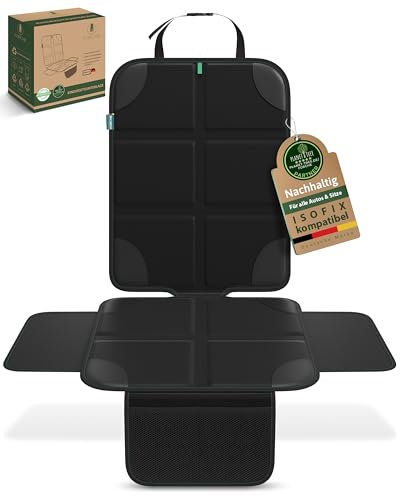 Forche® Kindersitzunterlage universeller 100% ISOFIX geeigneter Autositzschoner für Textil- und Ledersitze, Bester Schutz für Ihre Autositze, Sitzschoner für alle Kindersitze (1-Pack)