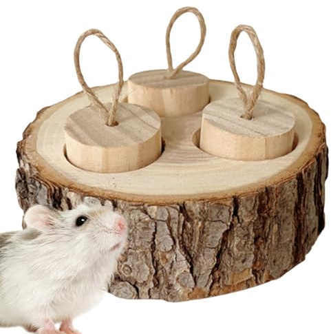 PASTRO EPPEGNO DI CAMPIO - Wooden Sniffed Game for Rabbits, Game Intelligent Of Feed | Interactive Treaty Machine For Hint For Chinchillas, Rats, Mice And Small Animals In The Gabbi
