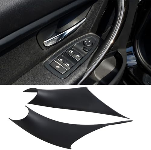 EVRBUL 2PCS Black Door Handle Cover Interior Door Pull Handle Cover Compatible with BMW 3 Series 4 Series F30/F31 320i, 328i, 330i, 335i and F32/F36 418i, 420i, 428i, 435i