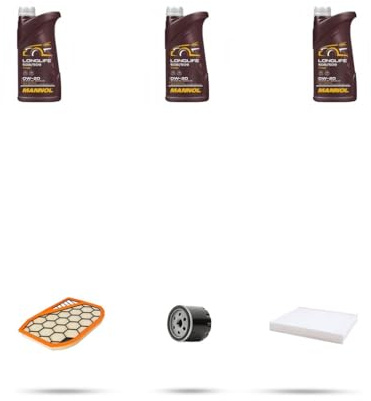 Kit tagliando 3 FILTRI e 3L OLIO M compatibile con Fiat Panda III 1.0 Mild Hybrid 51kw dal 2020