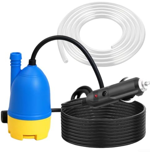 Bomba de agua externa autocebante de 12 V con filtro de desechos para uso portátil en tanques de agua, optimizada para lavado al aire libre y aplicaciones de caravanas