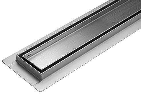 Duschrinne Bodenablauf Madeira 40 cm Edelstahl Siphon Befliesbar Ablaufrinne Ultra Flach