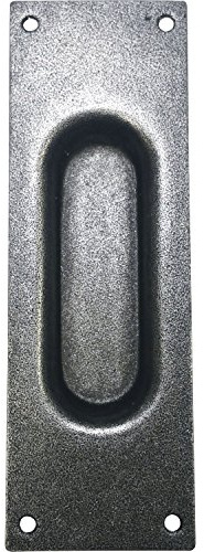 Schiebetürmuschel 40x120mm gerade, verzinkt schwarz hell passiviert
