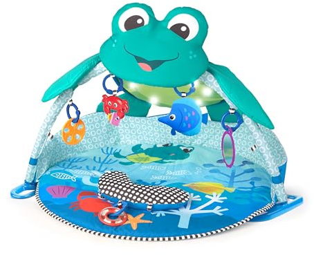 Baby Einstein - Neptune Under the Sea Lights & Sounds, Tapis d'activité et de Jeu, 25+ Minutes De Musique, Arche de jeu Amovible, 5 Jouets Interactifs Pour Bébé, Nouveau-né+