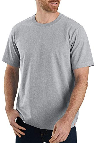 Carhartt Men's Relaxed Fit Heavyweight Short-Sleeve T-Shirt, Heather Grey, XXL