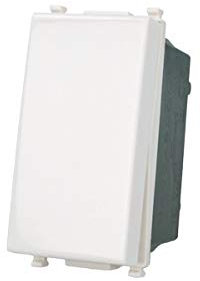 Deviatore 1P 16A Unipolare, Colore Bianco, Compatibile Con Vimar Plana