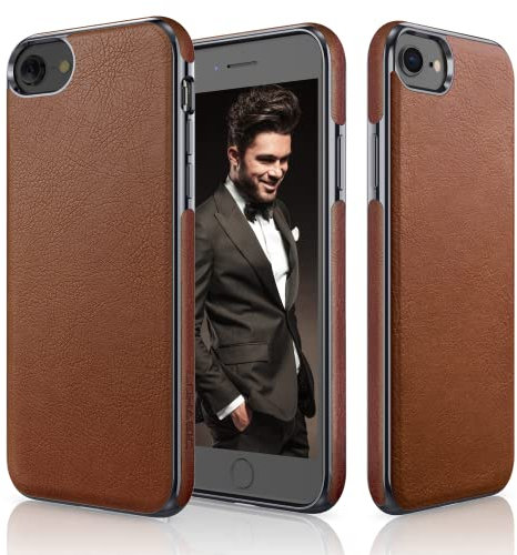 LOHASIC for iPhone SE 3 Case, for iPhone 8 Case, for iPhone 7 Leather Case Slim Premium PU Soft Back Cover Protective Cases Compatible with iPhone 7/8/SE 2022 [3nd Generation] - Brown