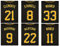 Poster Pittsburgh Piraten Vintage Trikots, 20,3 x 25,4 cm, seidenmatt