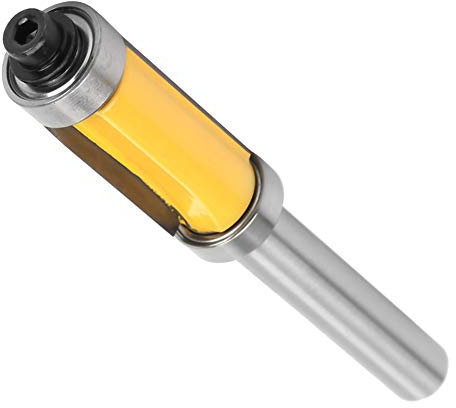 Herramienta De Fresado De Carpintería De Doble Cojinete De Broca De Enrutador De Recorte Plano De Modo De Mango De 8 Mm Herramienta De Recorte De Rodamientos