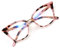 WANWAN Lesebrille für Damen, mit Katzenaugen, modischer Rahmen, übergroße Qualität, X-leo002