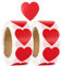 1000 Stücke Rote Herz Aufkleber Selbstklebende Herzform Sticker Herz Klebeetiketten für Valentinstag Ostern Hochzeit Gästebuch Geschenkbeutel DIY Handwerk