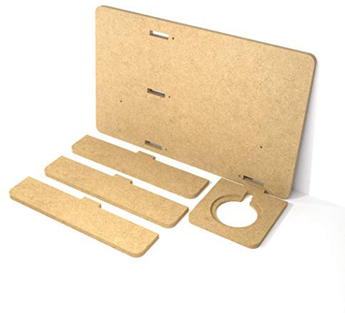 Holzura Toniebox Regal eckig zum selber bauen und anmalen, Wandregal für Toniefiguren, Aufbewahrung für Tonies, Halterung aus 10mm MDF DIY Bausatz