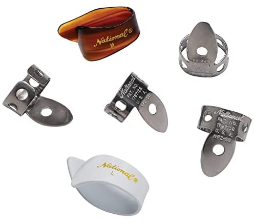 D'Addario National Edelstahl Fingerpick Bundle - 6er Pack