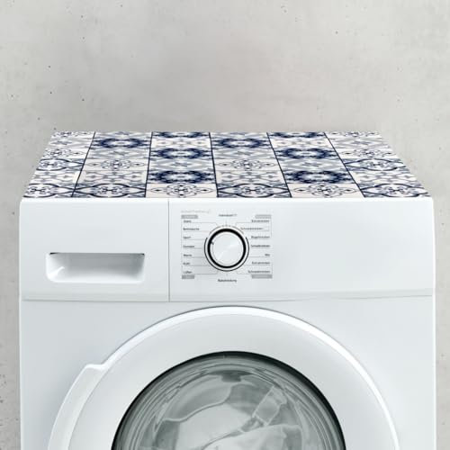 Tabletop Waschmaschinenauflage rutschfest in 60 x 60 cm - zuschneidbare Weichschaum Auflage in Mosaik blau als Abdeckung für Waschmaschine & Trockner - Waschmaschinenabdeckung MADE IN GERMANY