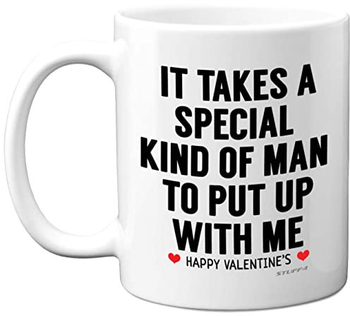Valentines Day Mug for Him, Funny Quote Coffee Mug for Men, 11oz Ceramic Dishwasher Safe, Presents Husband, Boyfriend, Fiancée, Also Perfect Christmas, Valentine’s or a Birthday
