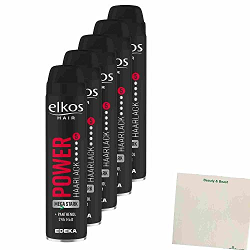 Elkos Haarlack Power mega stark 5er Pack (5x300ml)+ usy Block