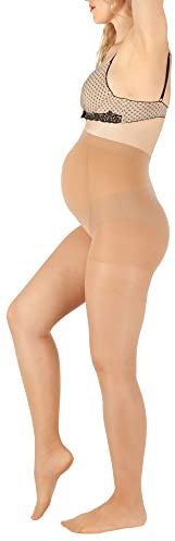 BANANALU Strumpfhose für Schwangere 40 Den Umstandsstrumpfhose Mama 40 Natural S