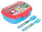 OM SUPPLIES Patrol Cartoon-Figuren für Kinder, Brotdose mit Kunststofflöffel und Gabel, ideal für Schule oder Picknick (Patrol)