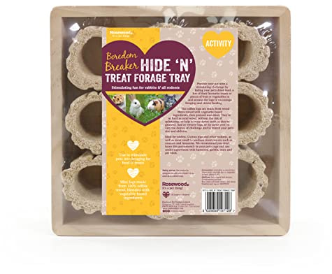 Boredom Breaker Hide 'n' Treat Forage Tray for Small Animal Treats