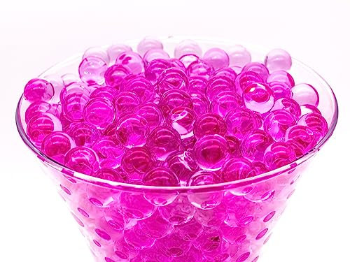 Risai Perles d'eau en Gel pour Plantes Hydrogel Remplissage De Vase Boules en Silicone Non Toxiques Perles Magiques Extensibles WaterBalls 5000pcs, Hot Pink 100g