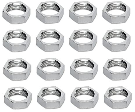 TERF® M6 Half Lock Hex Nut M6 (6mm) Steel Hex Hexagon Lock Nuts - Pack of 100