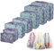Sciphylia Organisateur Valise Lot de 10 Organisateur de Voyage de Rangement Imperméables Pochettes de Rangement pour Vêtement Chaussures Sous-vêtements Cosmétiques Sacs pour Femmes Hommes Flamant Bleu
