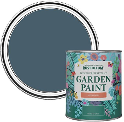 Rust-Oleum Blue Mould-Resistant Garden Paint In Satin Finish - Blueprint 750ml