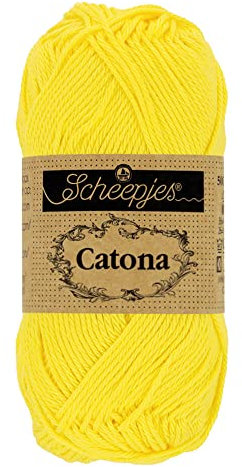 Scheepjes - Scheepjes Catona 280 Lemon Yarn - 10x50g