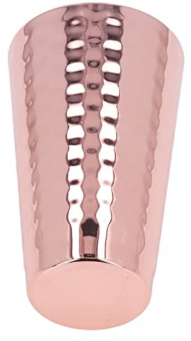 Kuuleyn Coctelera Cónica Chapada En Cobre Antioxidante Vintage Cóctel Accesorios para Bar De Vidrio Martillado Dot Cup para Home Bar