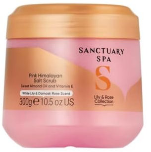 Sanctuary Spa Lily & Rose Himalayan Salt Scrub - Exfoliating Body Scrub for Normal to Oily Skin - Travel Size
