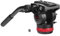 Fluid Head Heavy Duty Tripod Head with Handle and Quick Release Plate 75mm Base for Manfrotto Video Head Mount Plate, Load up to 33Ibs, for Video Cameras, DSLR Mirrorless Cameras