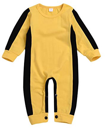 DYKeWei Jungen Romantiker Freizeitkleidung Jumpui Baby Säuglinge Mädchen klassischer Spieleanzug Mädchen Strumpf- & Jumphat Overall Kinder Schwarz (Yellow, 3-6 Months)