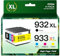 Glliter 932XL 933XL druckerpatronen für HP 933XL Multipack für HP Officejet 6600 Patronen Kompatibel mit für HP Officejet 6700 für HP Officejet 7110 7510 7610 7612 6100 (Schwarz, Cyan, Magenta, Gelb)