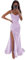 Sincemeet Meerjungfrau Satin Abendkleid mit Schlitz Spaghettiträgern Lange Brautjungfer Satin Wickelkleid Ballkleider