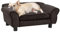 CLALER Hundesofa Braun 72x45x30cm Plüsch Hundecouch Hundebett Haustiersofa hundesofa für kleine Hunde und mittlere Hunde