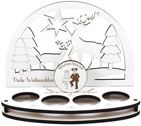 Dekolando Deko Schwibbogen Teelichthalter Linedance Personalisiert Weihnachten Weihnachtsdekoration Adventskranz Lichterbogen Kerzenbogen Schmuckbogen Adventslicht