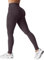 ZAAYO Damen Sport Leggings Nahtlose Scrunch Butt Leggings High Waist Booty Lifting Po Push Up Gym Sporthose Dunkelbraun L