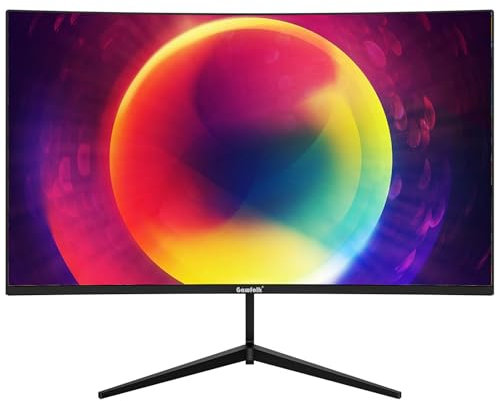 Gawfolk 24 pollici 180Hz monitor di gioco curvo, 100% sRGB,FHD 1080P screen,1ms,senza bordi, FreeSync, grandangolo 178°,HDMI,DisplayPort, VESA 75 * 75mm - nero