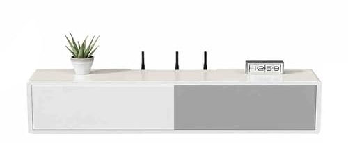 BAYTEWJX Schwebender TV-Ständer Wall Mounted TV Cabinet mit Schubladen Großer TV-Schrank Speicher mit Kabelloch Hängender TV-Schrank für Wohnzimmer Schlafzimmer Zuhause Büro usw.