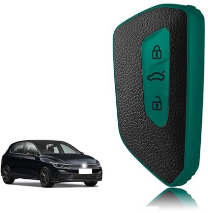 TOOMUME Coque Clé TPU Texture en Cuir, Etui Clé Étui Clé Adapté pour VW Volkswagen Cupra Formentor Born Golf 8 Seat Leon MK4 Ibiza Ateca Skoda Kodiaq Fabia Enyaq Octavia
