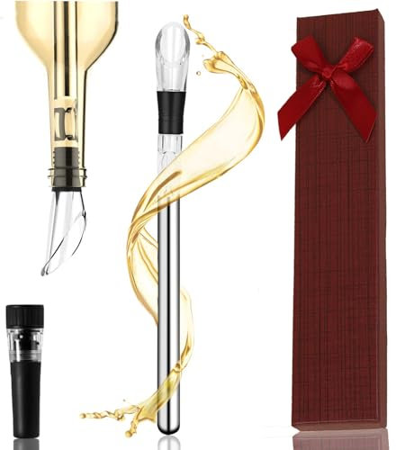 mohito Premium Wein Zubehör,Kühlstab,Wein Zubehör,Ideal für Halloween, Weihnachten, Karneval, Geburtstagsfeiern, Weinliebhaber, das perfekte Weihnachtsgeschenk mit Flaschenvakuum und Geschenkbox
