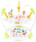 COSTWAY Baby Rainforest Jumperoo, Lauflernhilfe mit verstellbaren Höhen, Spielzeuge & Spieluhr, Hüpfstuhl mit 360° drehbarer Sitz, Aktivitätszentrum für Baby ab 6 Monaten, 12 kg Belastbar (Gelb)