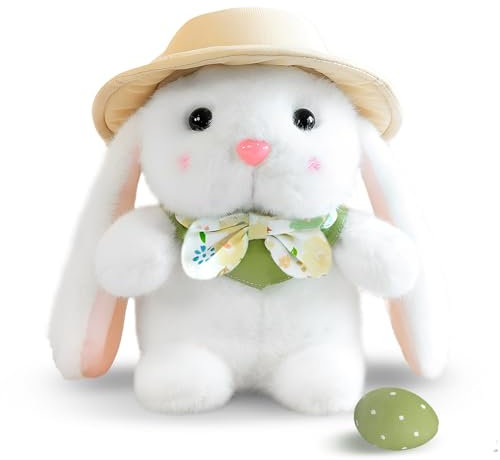 dellyy Kuscheltier Hase, Plüschhasen Ostern, Plüschtier Hase, Plüsch Spielzeug, Osterhase Plüschtier, zum Kuscheln und Spielen, Plüsch Hase, Stofftier Hase für Jungen, Mädchen