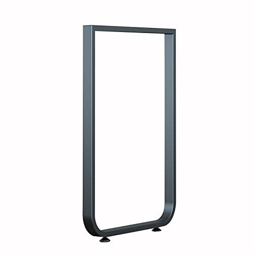 Lot de 1 pied de table en fer forgé robuste pour table à manger, table basse, bureau de style industriel et rustique, 72,4 cm, gris anthracite